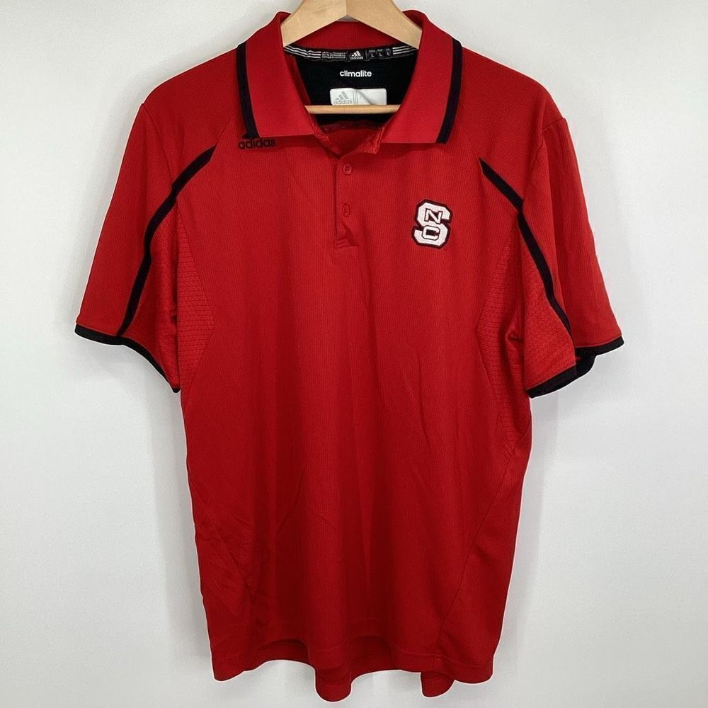 Men's Adidas North‎ Carolina State Wolfpack Performance Polo large  Red NC state